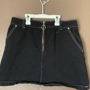circle zip up skirt